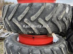 Continental 650/65R42 Fendt røde inkl. låse