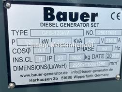 Bauer GFS-120 ATS, 120 kW/150 kVA Fabriksny generator